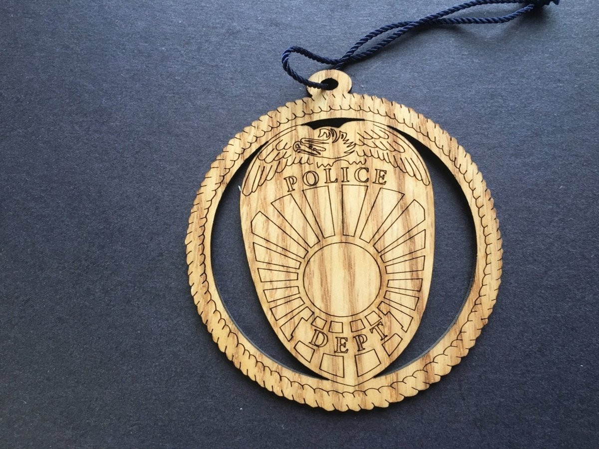 Police Ornament - Legacy Images - Holiday Ornaments - christmas occupations ornament laser engraved