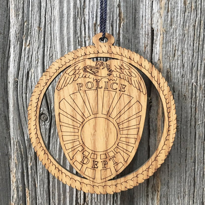 Police Ornament - Legacy Images - Holiday Ornaments - christmas occupations ornament laser engraved