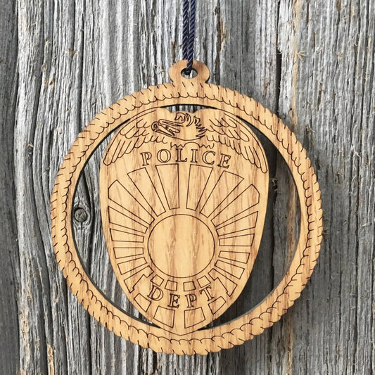Police Ornament - Legacy Images - Holiday Ornaments - christmas occupations ornament laser engraved