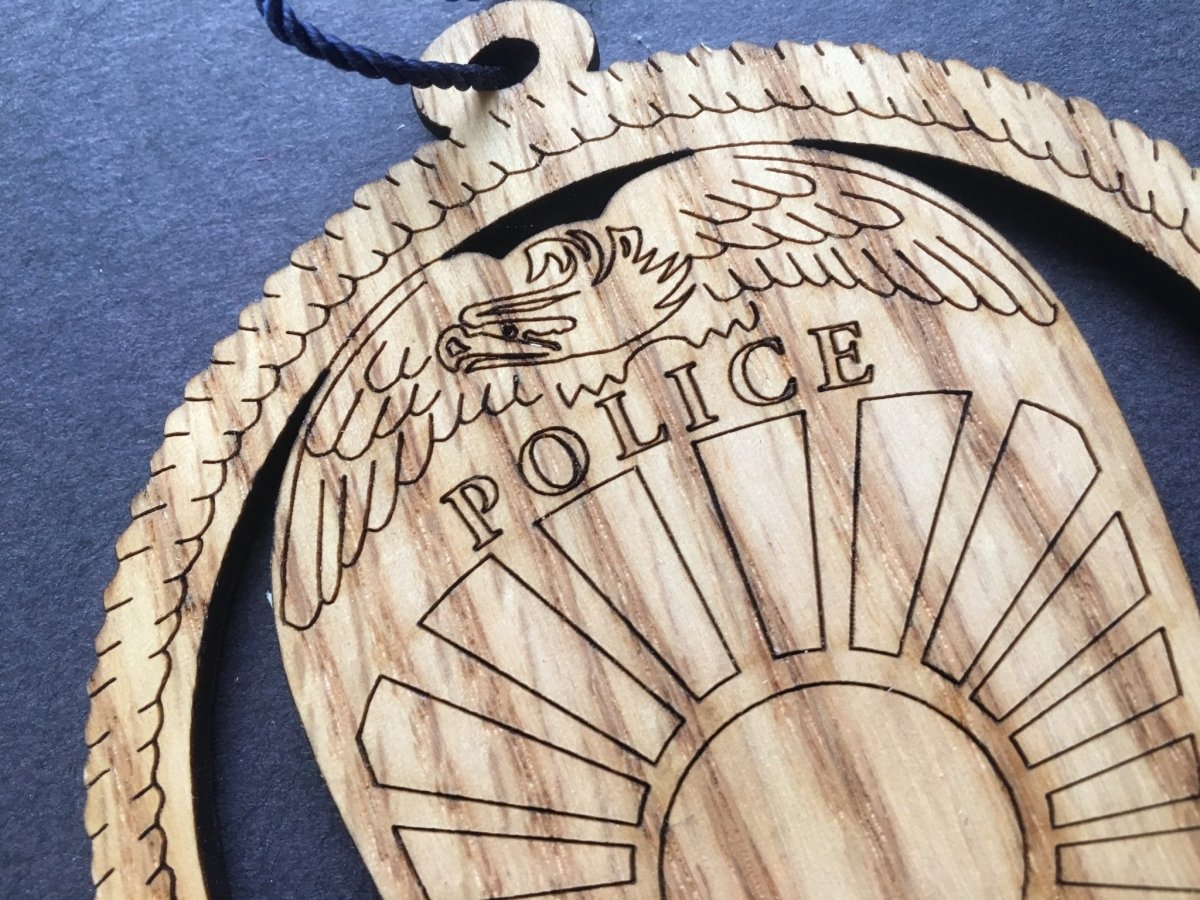 Police Ornament - Legacy Images - Holiday Ornaments - christmas occupations ornament laser engraved