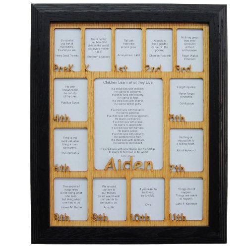 PreK - 12th Grade School Years Picture Frame - Rectangular Openings - Legacy Images - Picture Frames