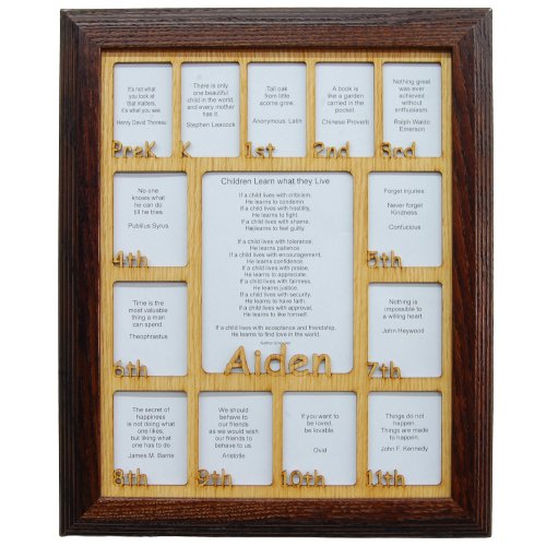 PreK - 12th Grade School Years Picture Frame - Rectangular Openings - Legacy Images - Picture Frames