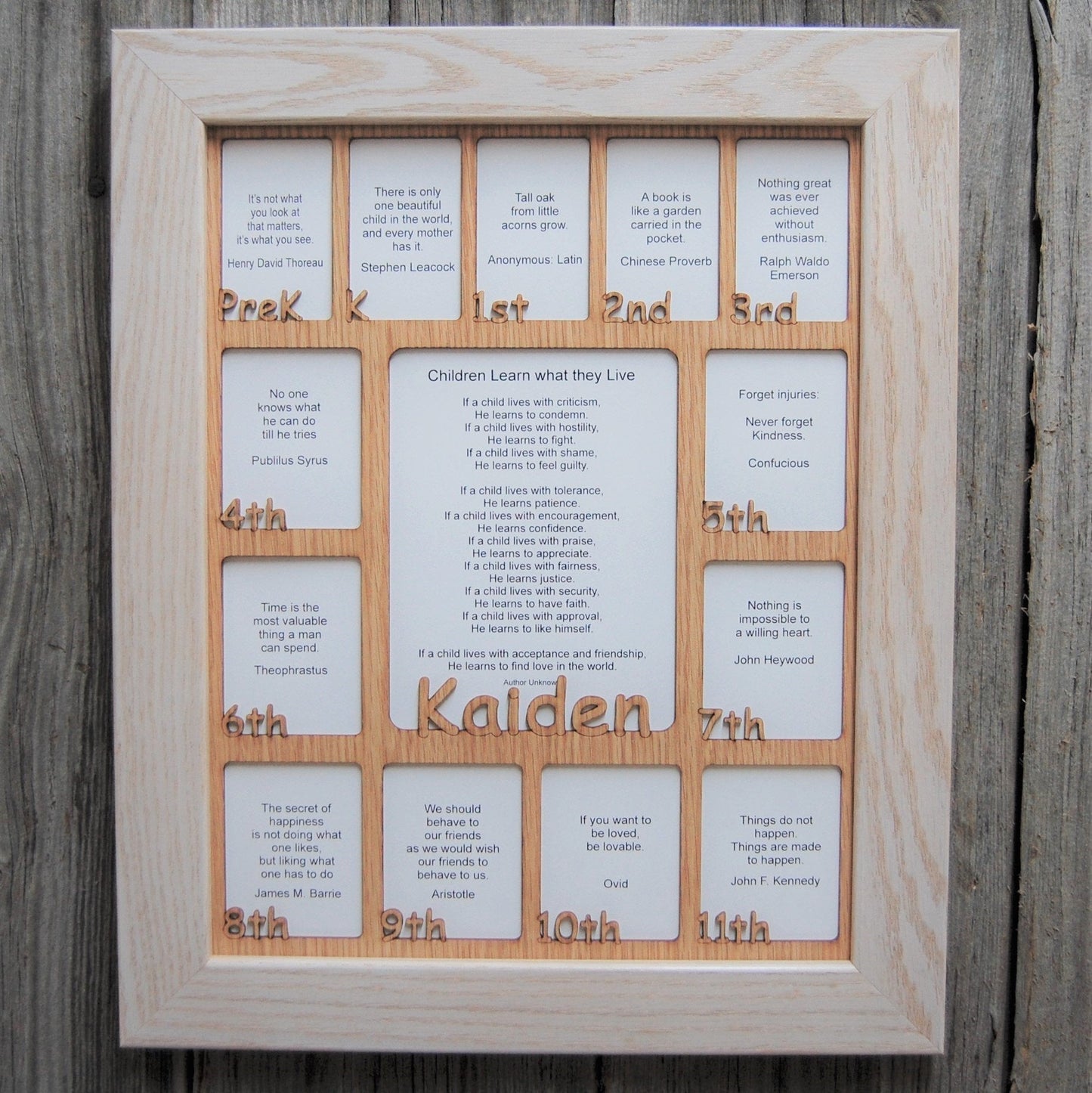 PreK - 12th Grade School Years Picture Frame - Rectangular Openings - Legacy Images - Picture Frames