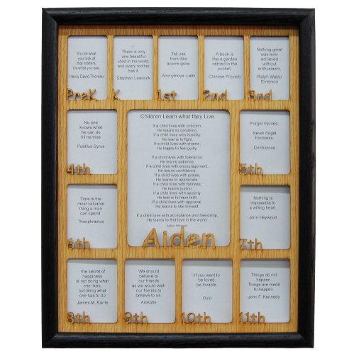 PreK - 12th Grade School Years Picture Frame - Rectangular Openings - Legacy Images - Picture Frames