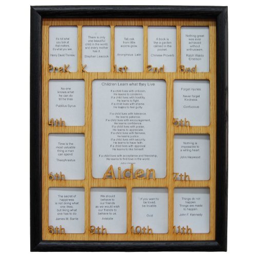 PreK - 12th Grade School Years Picture Frame - Rectangular Openings - Legacy Images - Picture Frames - 11x14 Picture Frame 12x16 picture frame 16x20 picture frame laser engraved