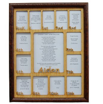 PreK - 12th Grade School Years Picture Frame - Rectangular Openings - Legacy Images - Picture Frames - 11x14 Picture Frame 12x16 picture frame 16x20 picture frame laser engraved