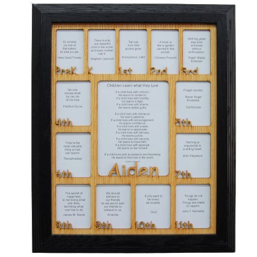 PreK - 12th Grade School Years Picture Frame - Rectangular Openings - Legacy Images - Picture Frames - 11x14 Picture Frame 12x16 picture frame 16x20 picture frame laser engraved