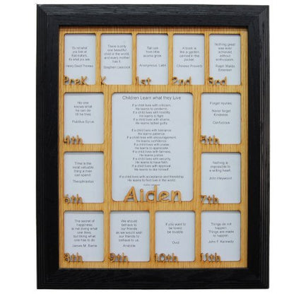 PreK - 12th Grade School Years Picture Frame - Rectangular Openings - Legacy Images - Picture Frames - 11x14 Picture Frame 12x16 picture frame 16x20 picture frame laser engraved