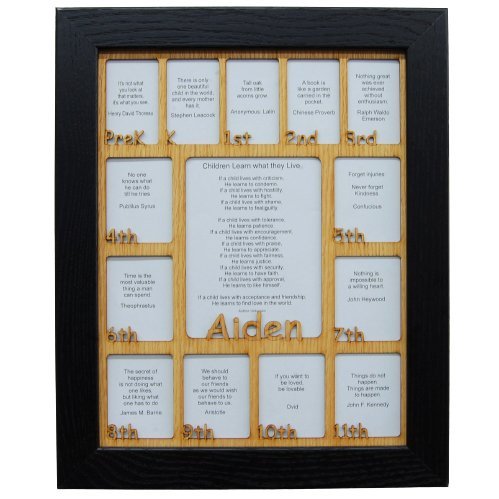 PreK - 12th Grade School Years Picture Frame - Rectangular Openings - Legacy Images - Picture Frames - 11x14 Picture Frame 12x16 picture frame 16x20 picture frame laser engraved