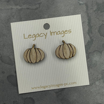 Pumpkin Earrings - Legacy Images - Earrings - Earrings fall holiday laser engraved