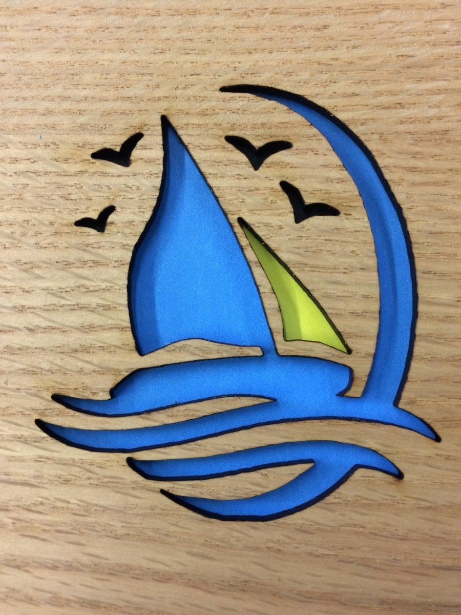 Sail Boat Picture Frame - 5x7 Frame Hold 3x4 Photo - Legacy Images - Picture Frames - 5x7 picture frame father's day gift hobbies laser engraved