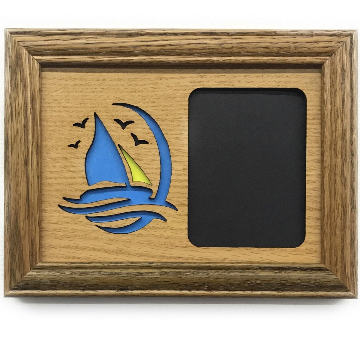 Sail Boat Picture Frame - 5x7 Frame Hold 3x4 Photo - Legacy Images - Picture Frames - 5x7 picture frame father's day gift hobbies laser engraved