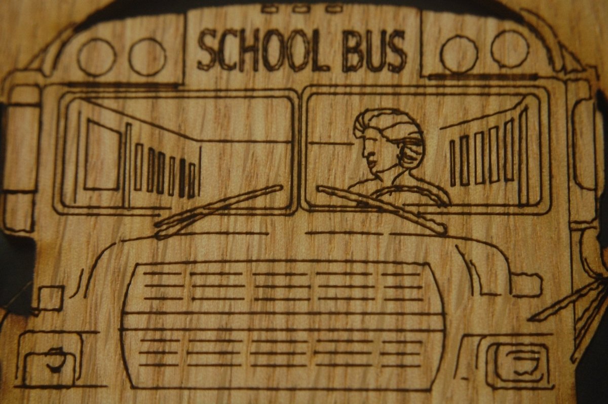 School Bus Driver Ornament - Legacy Images - Holiday Ornaments - christmas occupations ornament laser engraved