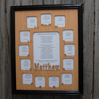 School Years Picture Frame 11"x14" - Legacy Images - Picture Frames - 11x14 Picture Frame name name picture frame laser engraved