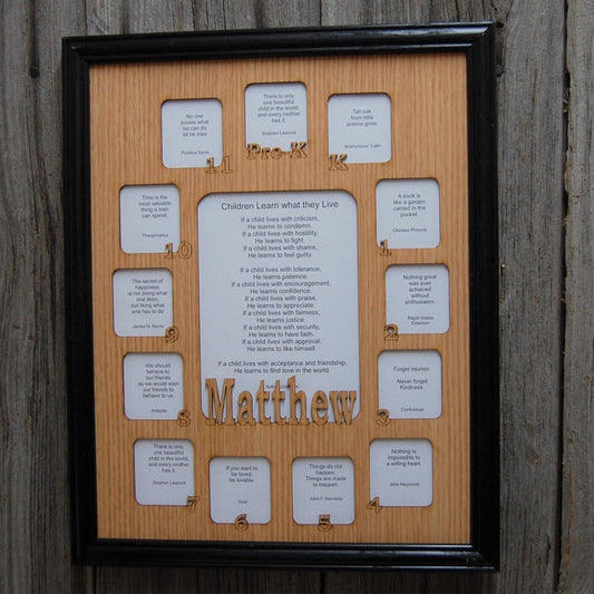 School Years Picture Frame 11"x14" - Legacy Images - Picture Frames - 11x14 Picture Frame name name picture frame laser engraved