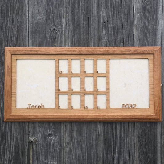 School Years Picture Frame 12"x28" - Legacy Images - Picture Frames - 12x28 picture frame name picture frame laser engraved