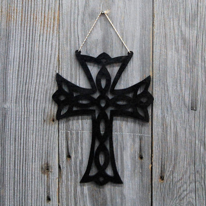 Scroll Cross Wall Decor - Legacy Images - Decor - cross religious sign laser engraved