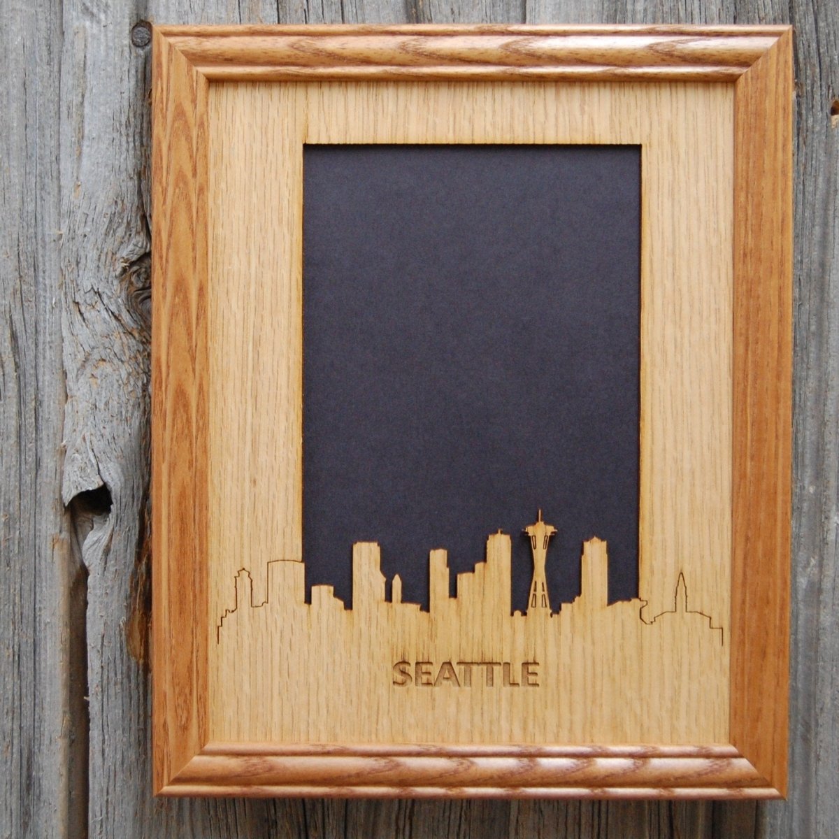 Seattle Picture Frame - 8x10 Frame Hold 5x7 Photo - Legacy Images - Picture Frames - 8x10 picture frame city picture frame laser engraved