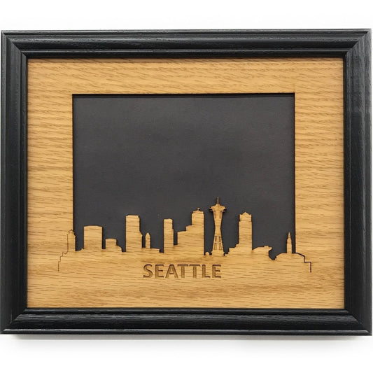 Seattle Picture Frame - 8x10 Frame Hold 5x7 Photo - Legacy Images - Picture Frames - 8x10 picture frame city picture frame laser engraved