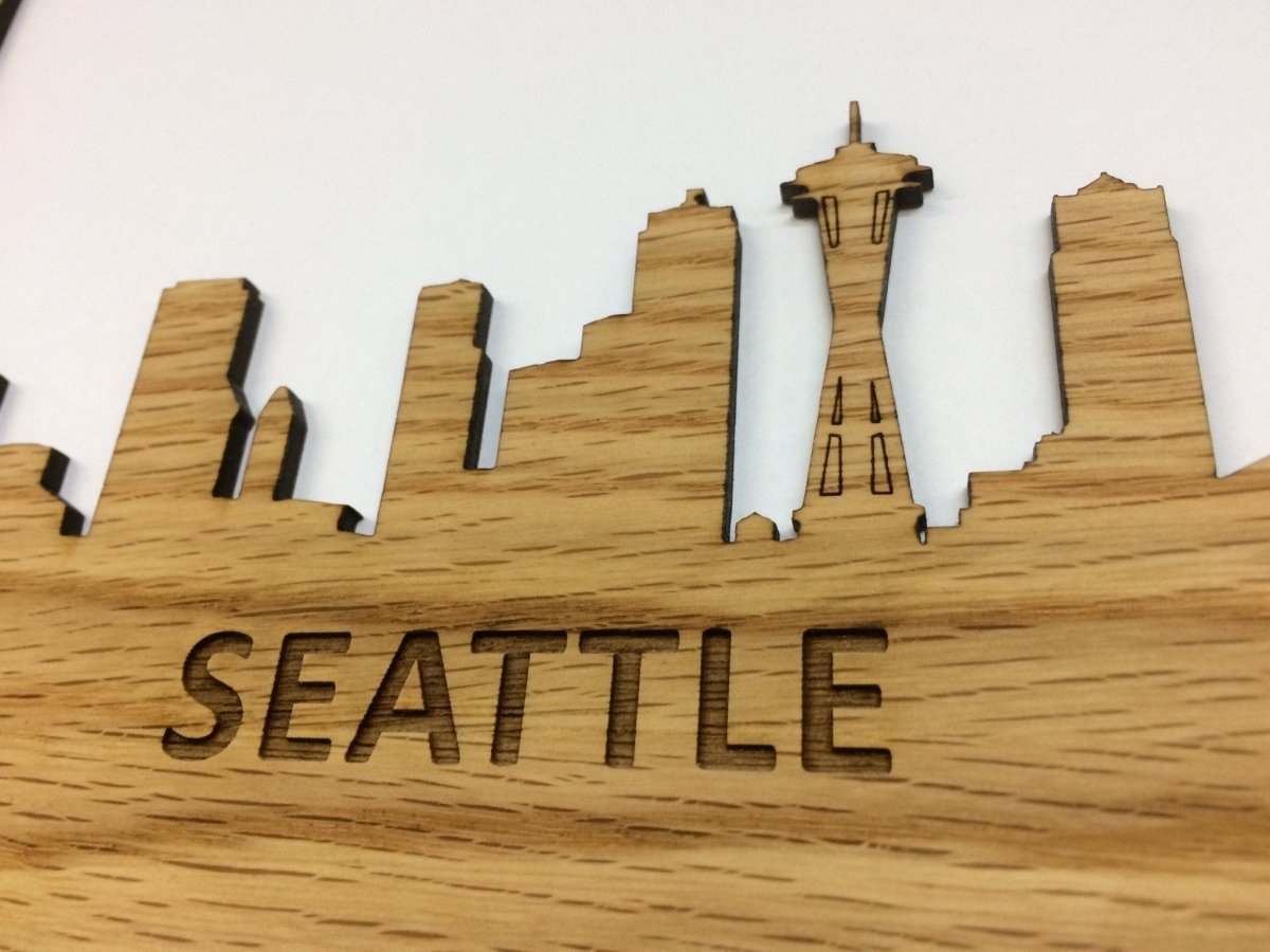 Seattle Picture Frame - 8x10 Frame Hold 5x7 Photo - Legacy Images - Picture Frames - 8x10 picture frame city picture frame laser engraved