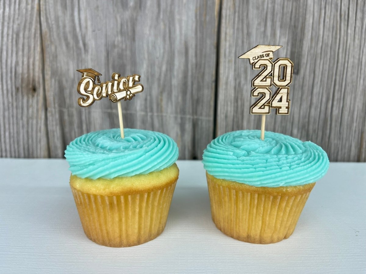 Senior Cupcake Toppers - Legacy Images - Cake Decorating Supplies - cake topper graduation party laser engraved
