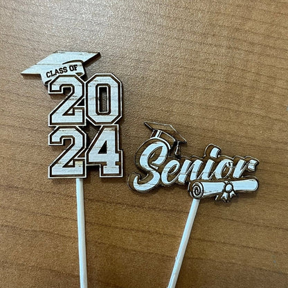 Senior Cupcake Toppers - Legacy Images - Cake Decorating Supplies - cake topper graduation party laser engraved