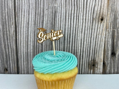 Senior Cupcake Toppers - Legacy Images - Cake Decorating Supplies - cake topper graduation party laser engraved