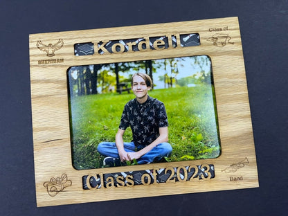 Senior Stats Graduation Picture Frame - Legacy Images - Picture Frames - 11x14 Picture Frame graduation name laser engraved