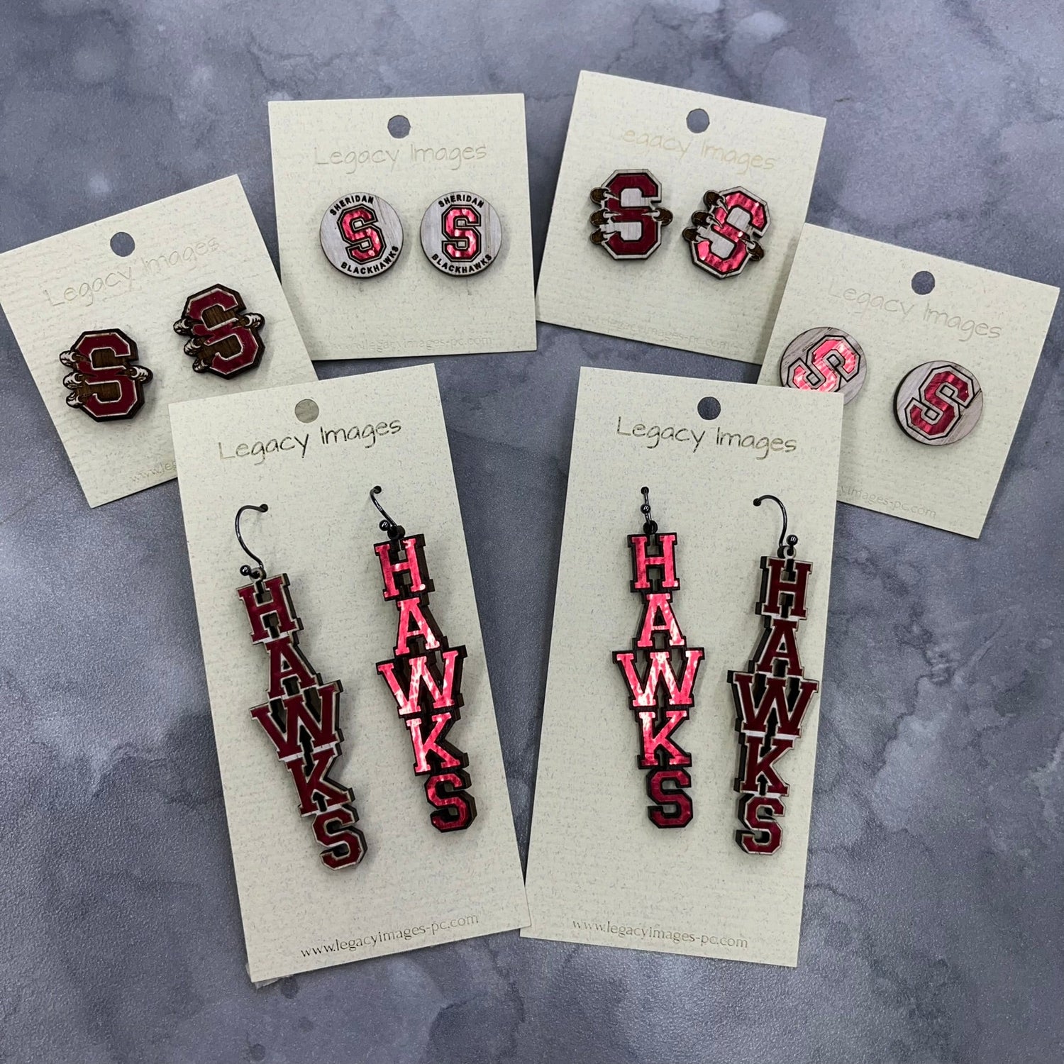 Sheridan Blackhawks Earrings - Sheridan Blackhawks Earrings - Legacy Images - Earrings