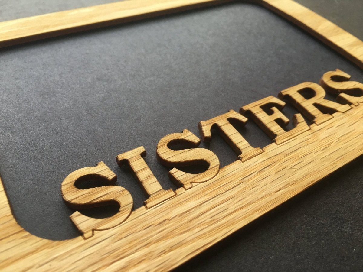 Sisters Picture Frame - 5x7 Frame Hold 4x6 Photo - Legacy Images - Picture Frames - 5x7 picture frame family picture frame laser engraved