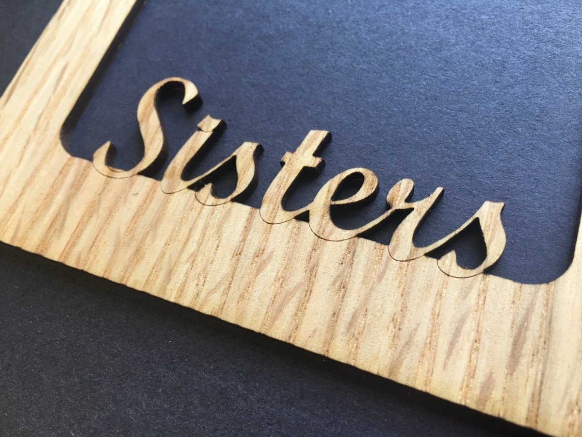 Sisters Picture Frame - 5x7 Frame Hold 4x6 Photo - Legacy Images - Picture Frames - 5x7 picture frame family picture frame laser engraved