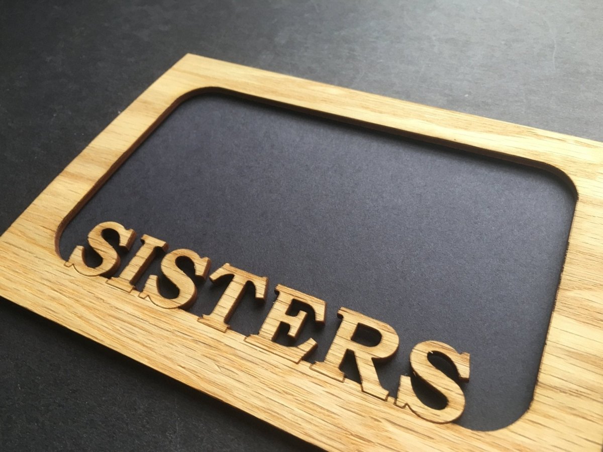 Sisters Picture Frame - 5x7 Frame Hold 4x6 Photo - Legacy Images - Picture Frames - 5x7 picture frame family picture frame laser engraved