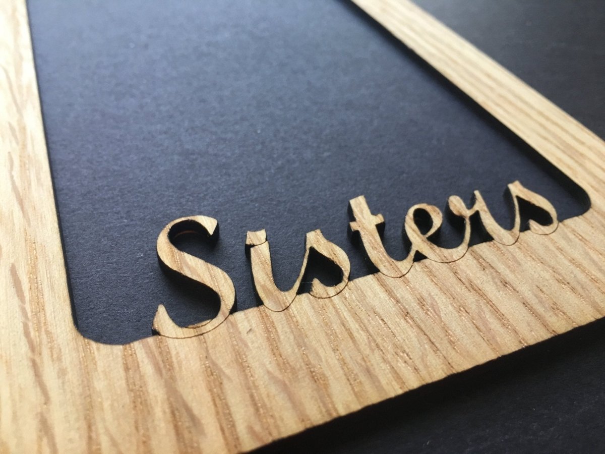 Sisters Picture Frame - 5x7 Frame Hold 4x6 Photo - Legacy Images - Picture Frames - 5x7 picture frame family picture frame laser engraved