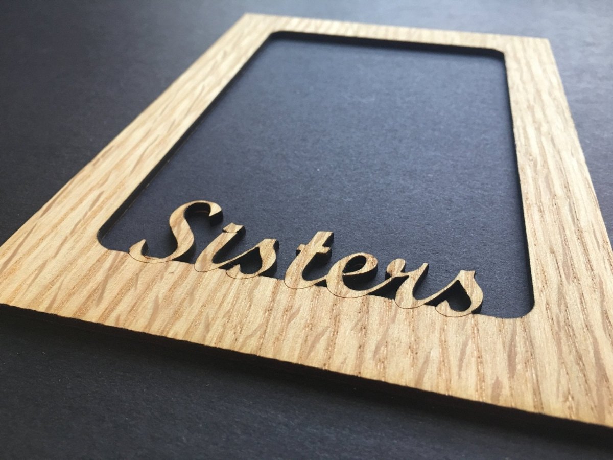 Sisters Picture Frame - 5x7 Frame Hold 4x6 Photo - Legacy Images - Picture Frames - 5x7 picture frame family picture frame laser engraved