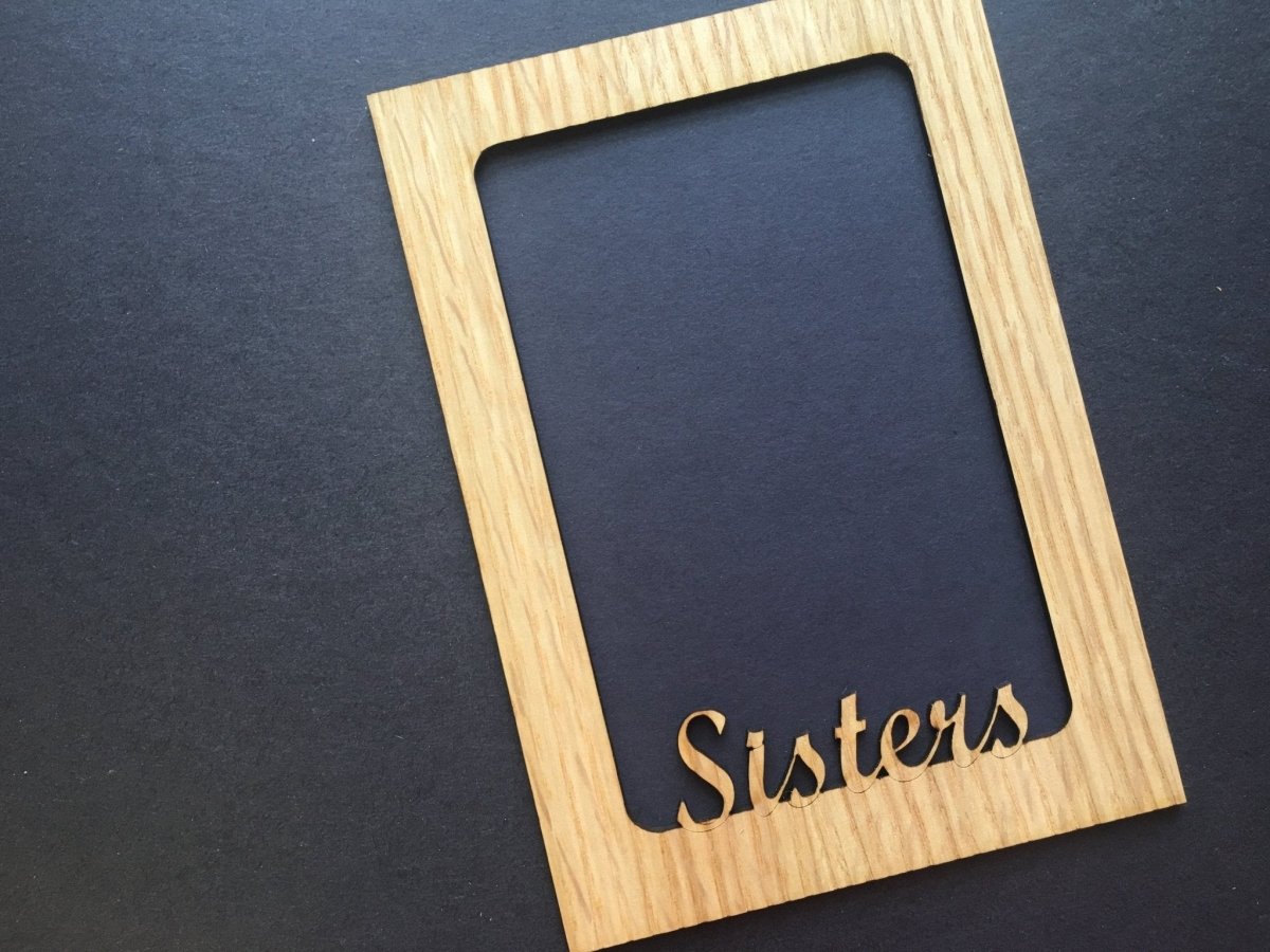 Sisters Picture Frame - 5x7 Frame Hold 4x6 Photo - Legacy Images - Picture Frames - 5x7 picture frame family picture frame laser engraved
