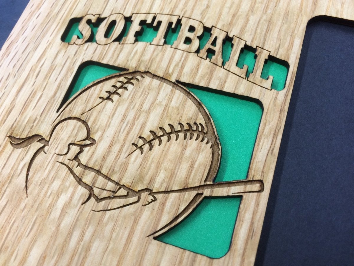 Softball Picture Frame - Legacy Images - Picture Frames - 11x14 Picture Frame 5x7 picture frame 8x10 picture frame laser engraved