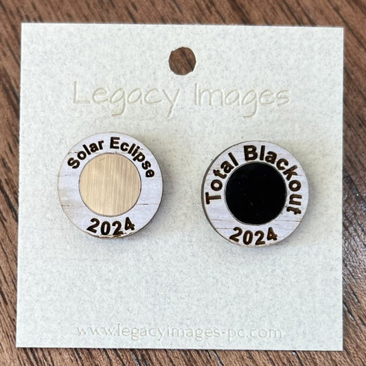 Solar Eclipse Earrings - Total Blackout - Legacy Images - 