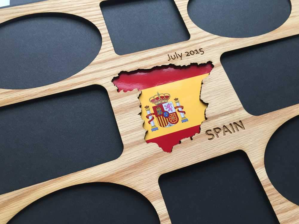 Spain Picture Frame 11"x14" - 11x14 Spain Picture Frame, Picture Frame, home decor, laser engraved - Legacy Images - Legacy Images - Picture Frames