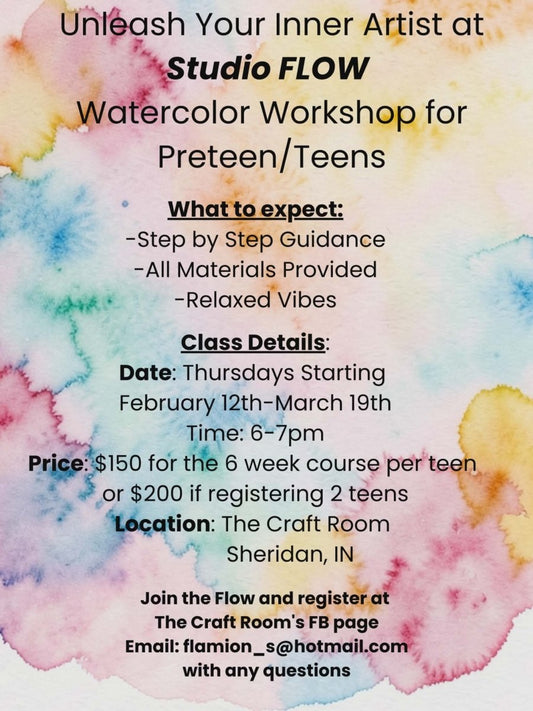 Splash & Sprout Watercolor Classes - Legacy Images - The Craft Room laser engraved