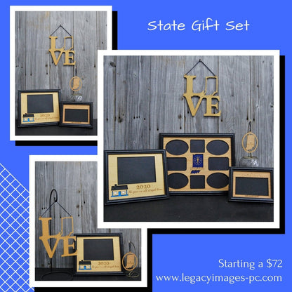 State Gift Set - Legacy Images - Picture Frames - 11x14 Picture Frame 5x7 picture frame 8x10 picture frame laser engraved