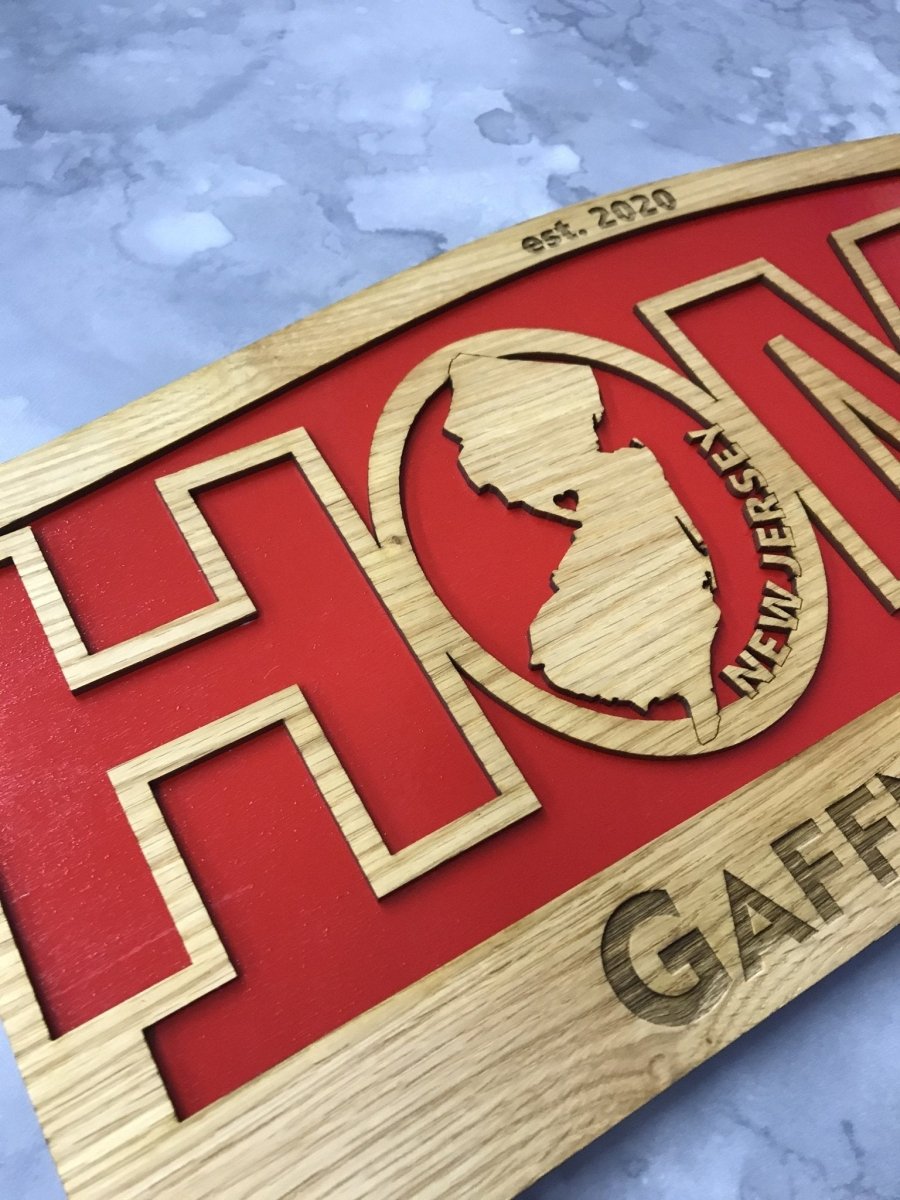 State Home Sign Décor - Legacy Images - Decor - sign state travel laser engraved