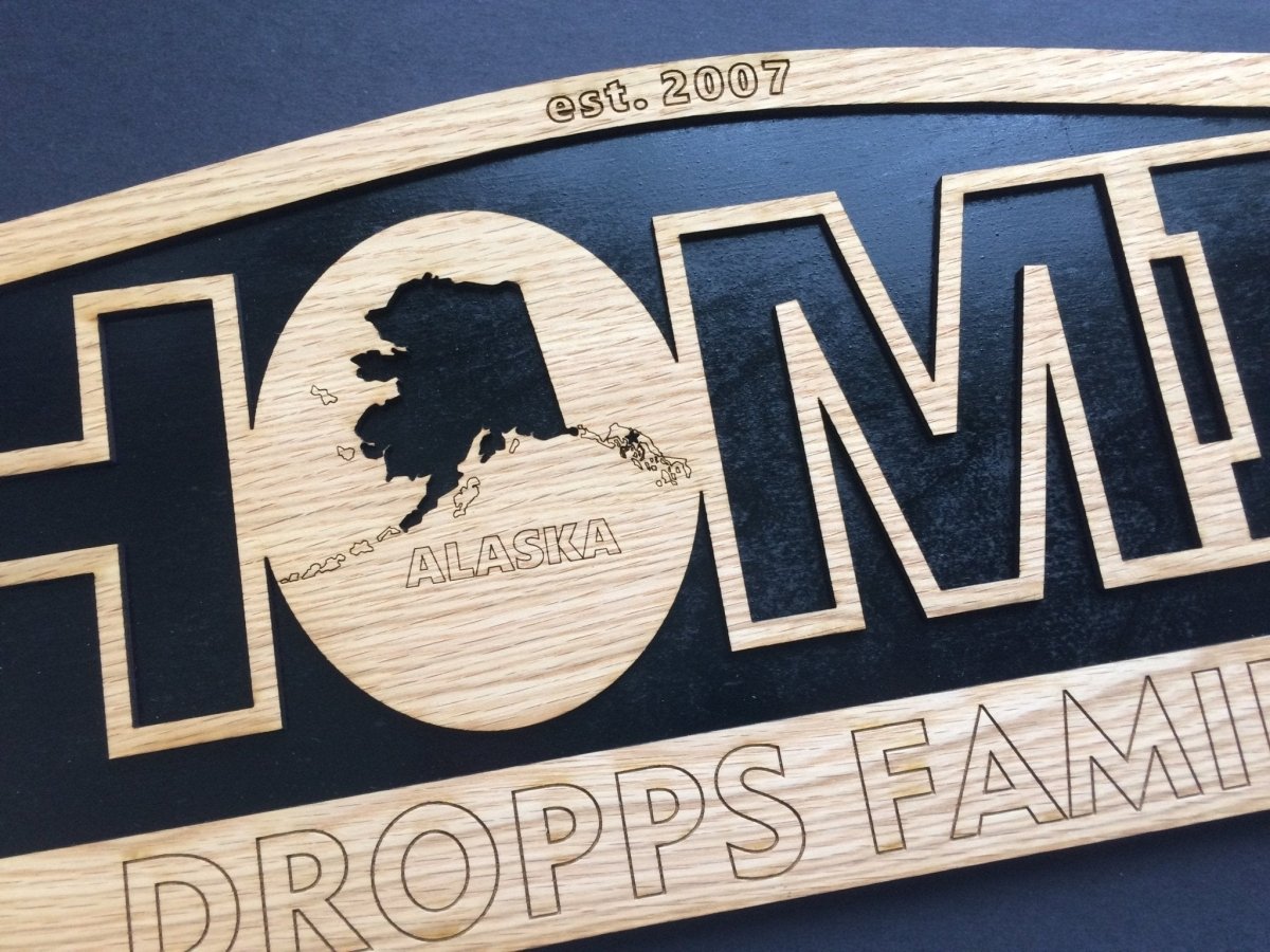 State Home Sign Décor - Legacy Images - Decor - sign state travel laser engraved