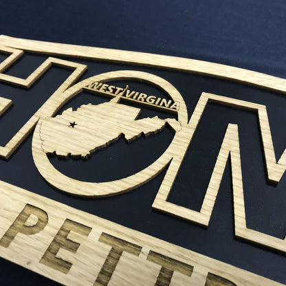 State Home Sign Décor - Legacy Images - Decor - sign state travel laser engraved