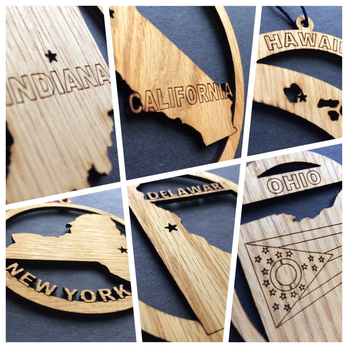 State Ornament - Legacy Images - Holiday Ornaments - christmas ornament state laser engraved