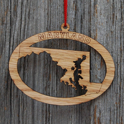 State Ornament - Legacy Images - Holiday Ornaments - christmas ornament state laser engraved