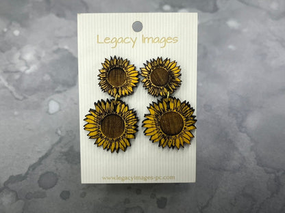Sunflower Drop Earrings - Legacy Images - Earrings - Earrings fall laser engraved