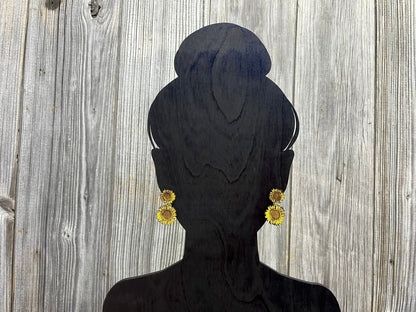 Sunflower Drop Earrings - Legacy Images - Earrings - Earrings fall laser engraved