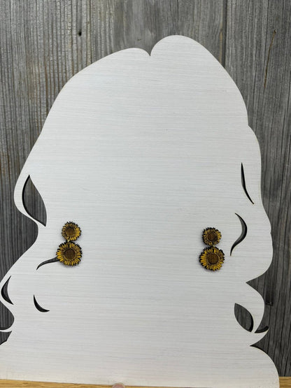Sunflower Drop Earrings - Legacy Images - Earrings - Earrings fall laser engraved