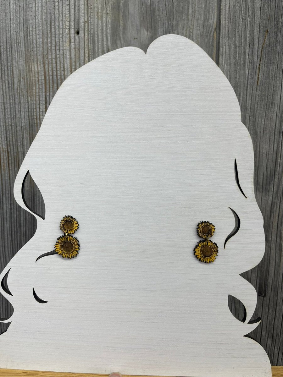 Sunflower Drop Earrings - Legacy Images - Earrings - Earrings fall laser engraved