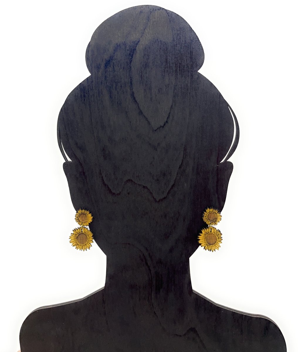 Sunflower Drop Earrings - Legacy Images - Earrings - Earrings fall laser engraved